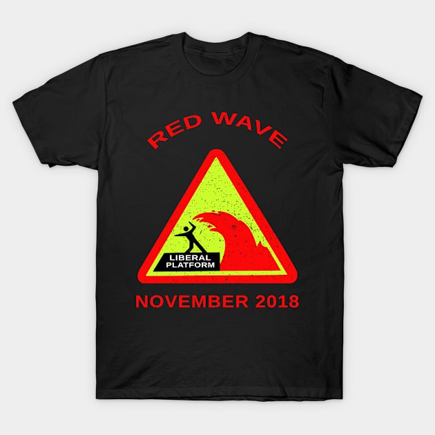 Red Wave T-shirt November 2018 T-Shirt by Capital Blue